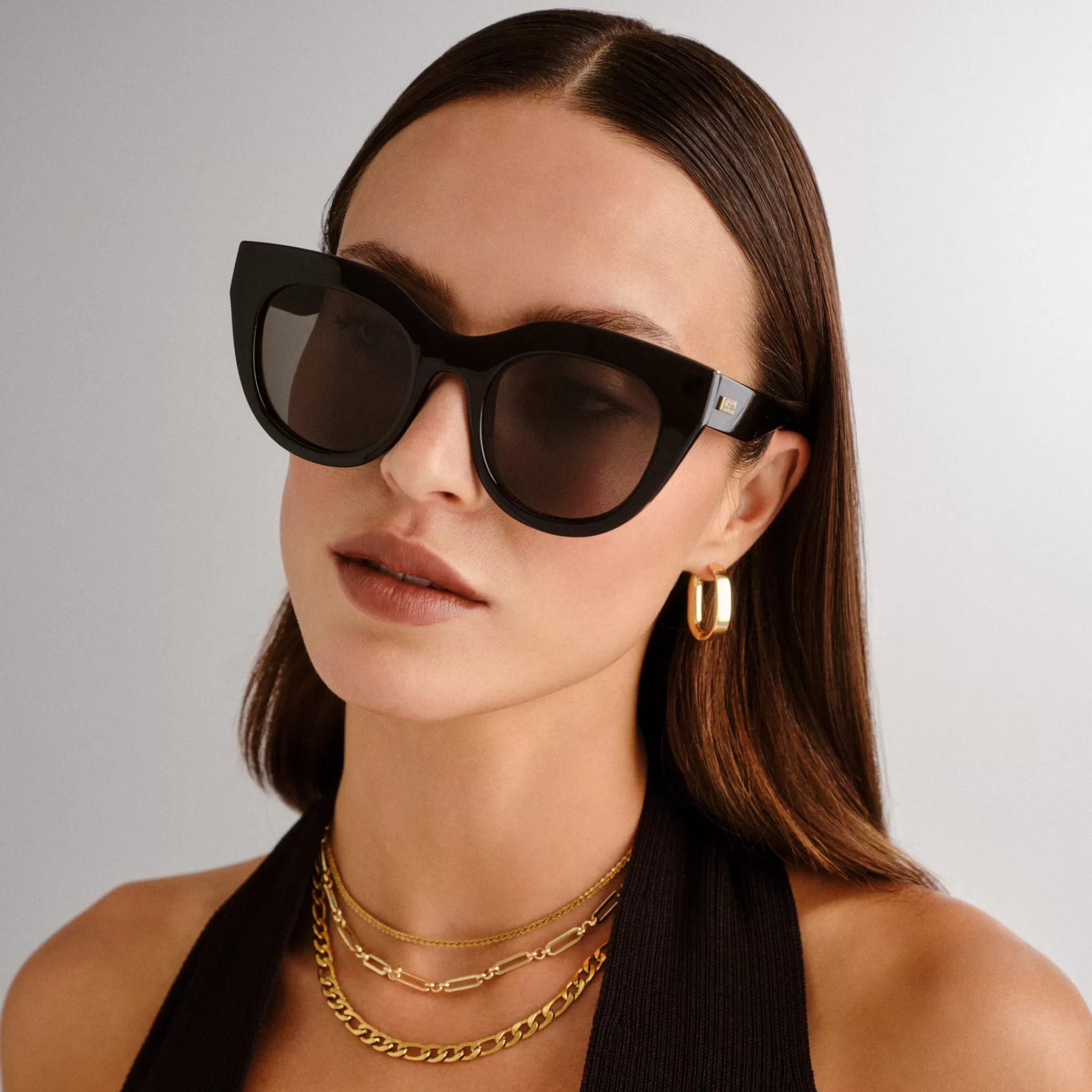 Oversized | Cat Eye-Le Specs AIR HEART | BLACK blackgold