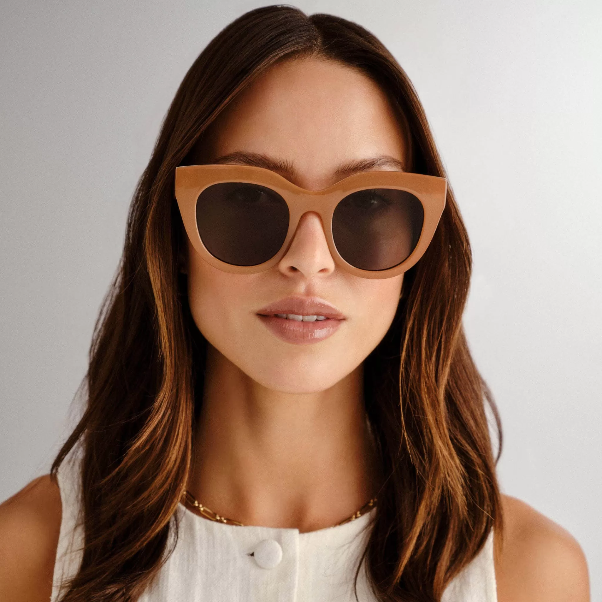 Oversized | Cat Eye-Le Specs AIR HEART | caramel
