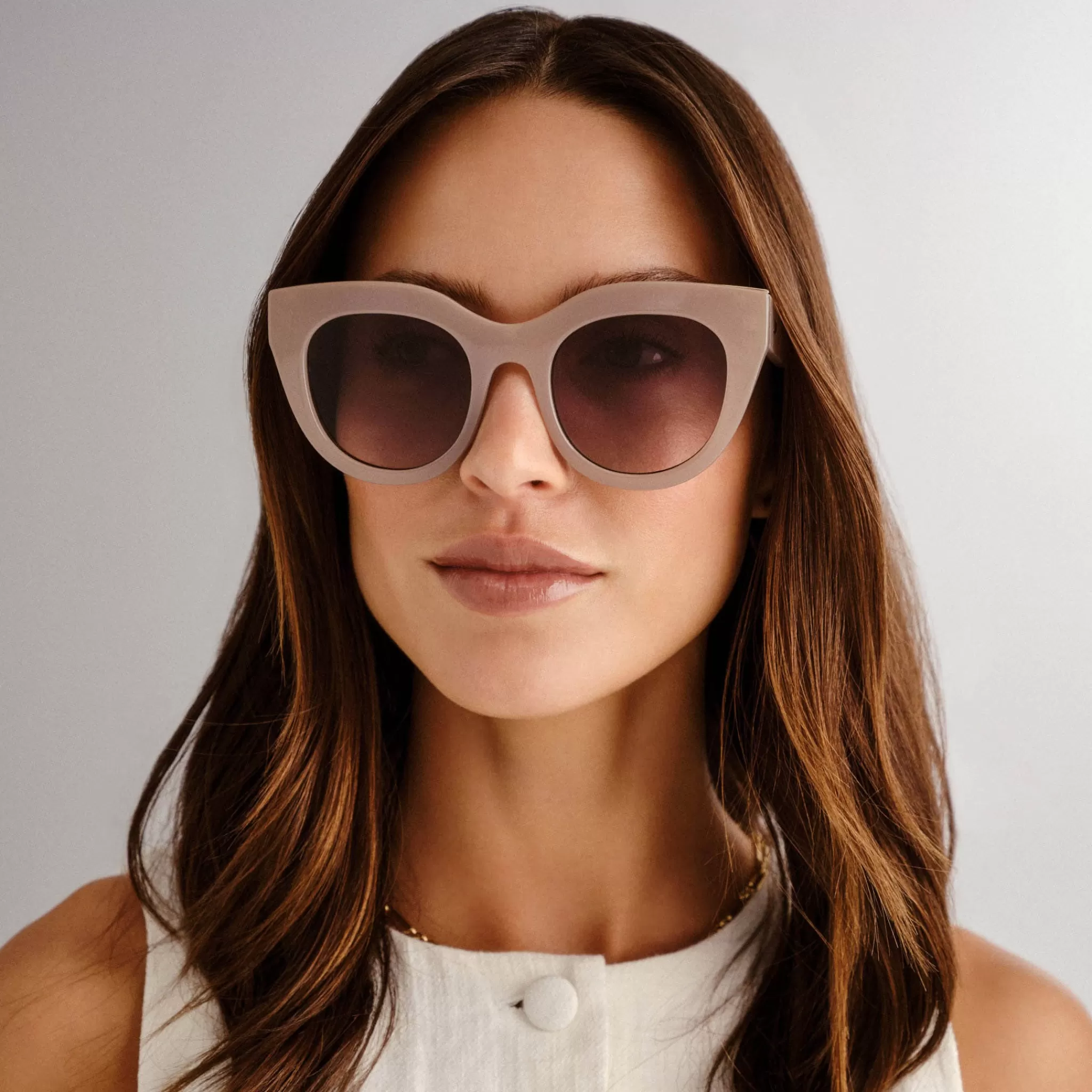 Oversized | Cat Eye-Le Specs AIR HEART | oatmeal