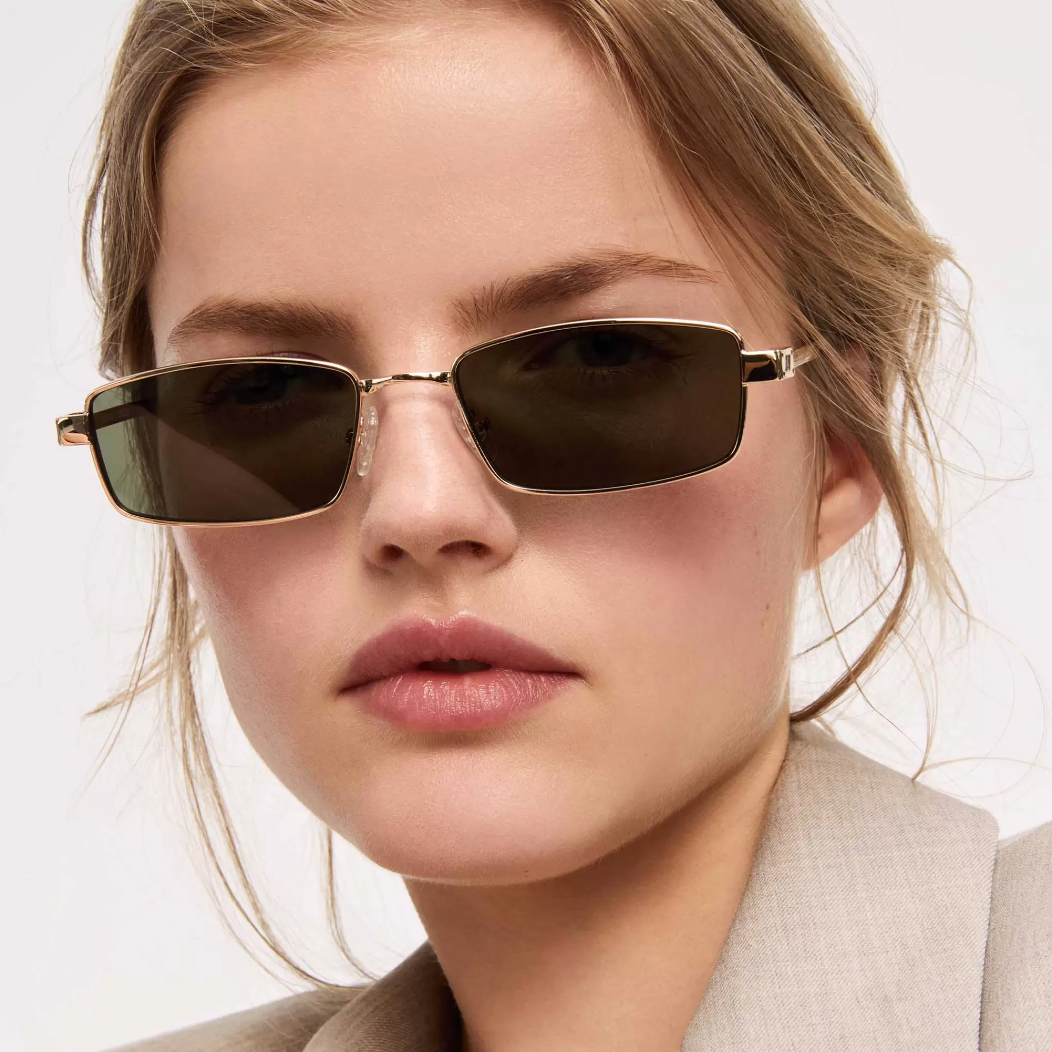 Rectangle | Rectangle-Le Specs BIZARRO | BRIGHT GOLD CLEAR brightgoldclear