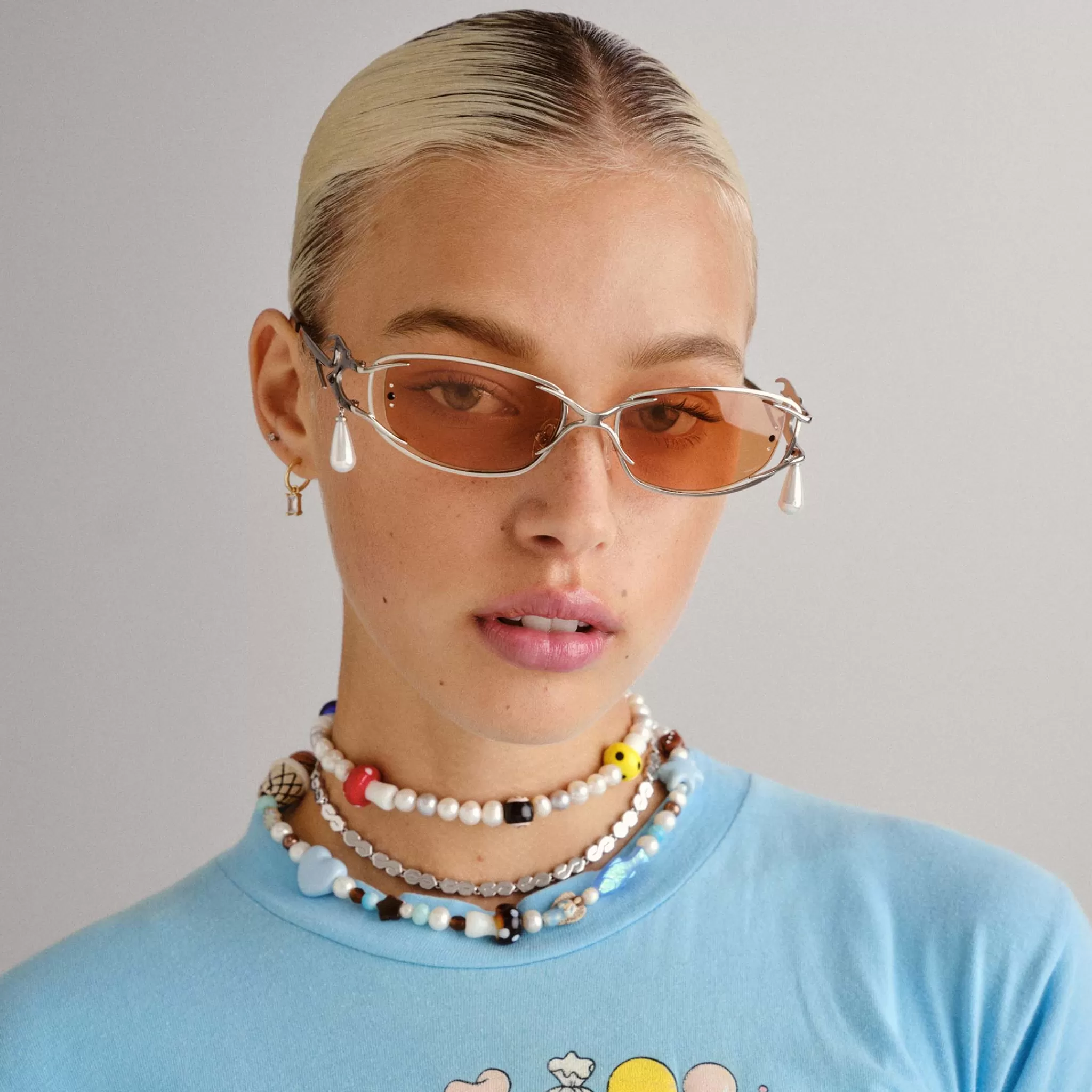 Oval | Oval-Le Specs DADDYS GIRL | MUSTARD TINT silver