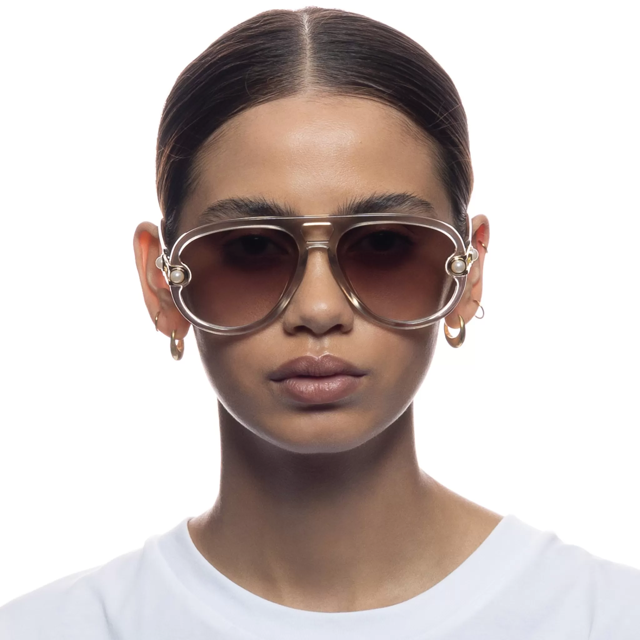 Aviator | Oversized-Le Specs JUPITER LINK | FAWN PEARL fawnpearl