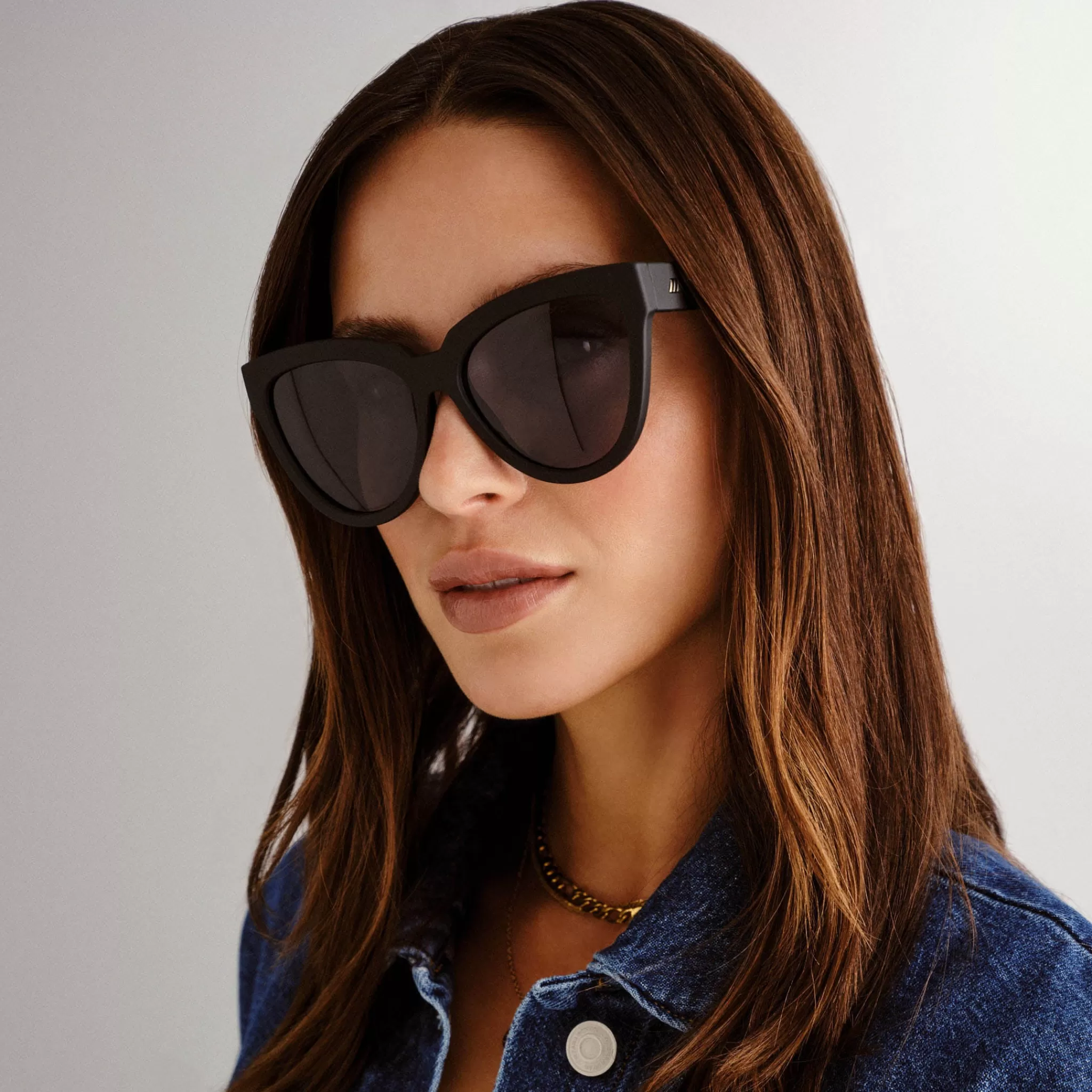 Oversized | Cat Eye-Le Specs LIAR LAIR | BLACK RUBBER POLARIZED blackrubber