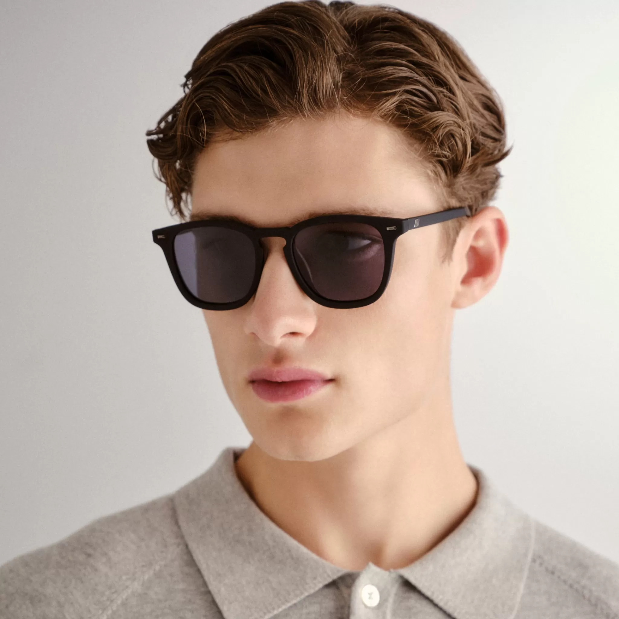 D-frame-Le Specs NO BIGGIE | BLACK RUBBER POLARIZED blackrubber