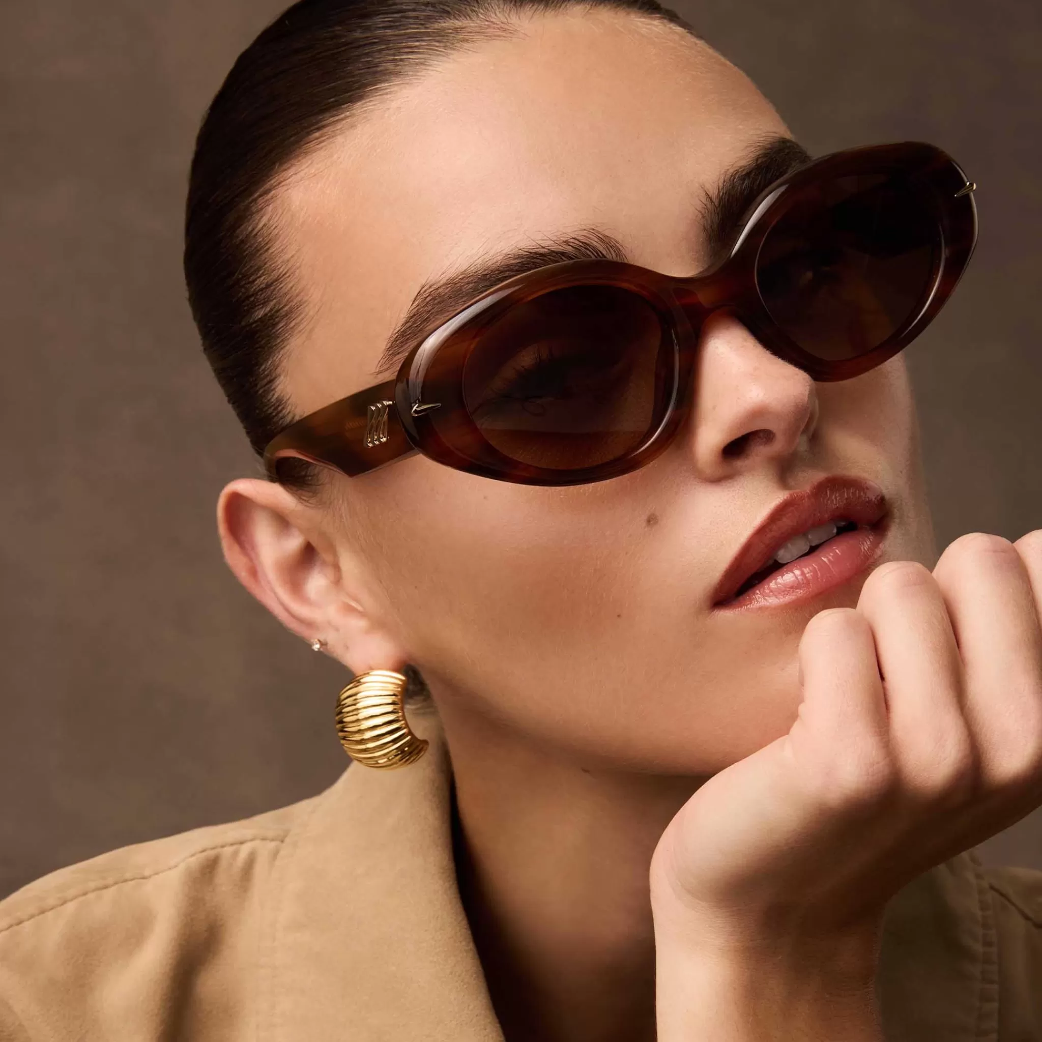 Oversized | Oval-Le Specs NUMERO DOS | teak