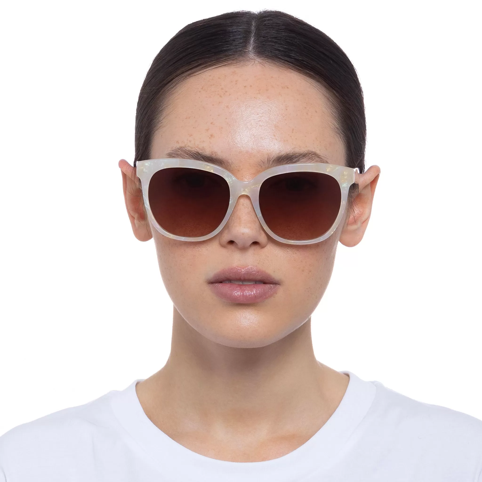 Oversized-Le Specs OH SNAP | GOLD SEASHELL goldseashell